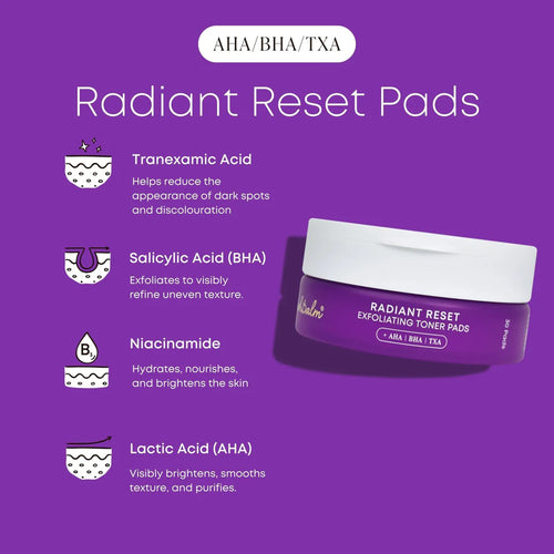 Bushbalm® Radiant Reset Exfoliating Toner Pads
